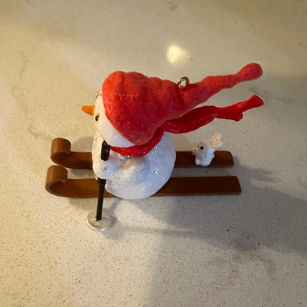 Hallmark‎ Keepsake 2017 Snowman On The Slopes Ornament
